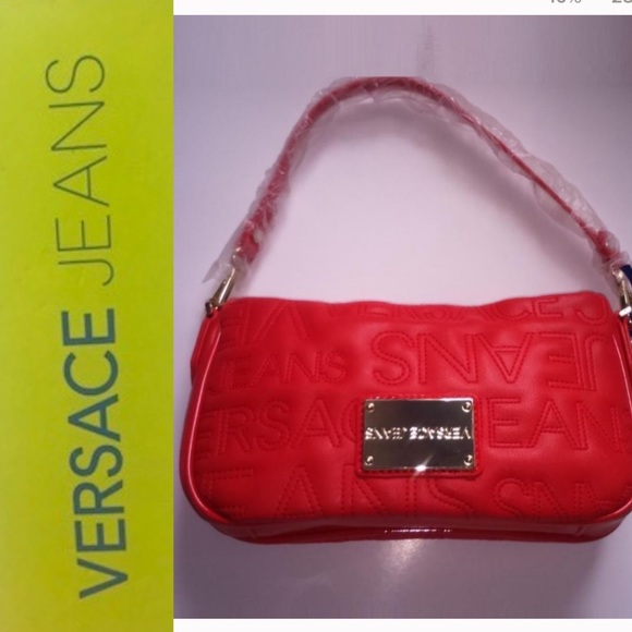 Versace Jeans Collection Handbags - VERSACE NWT Red Purse